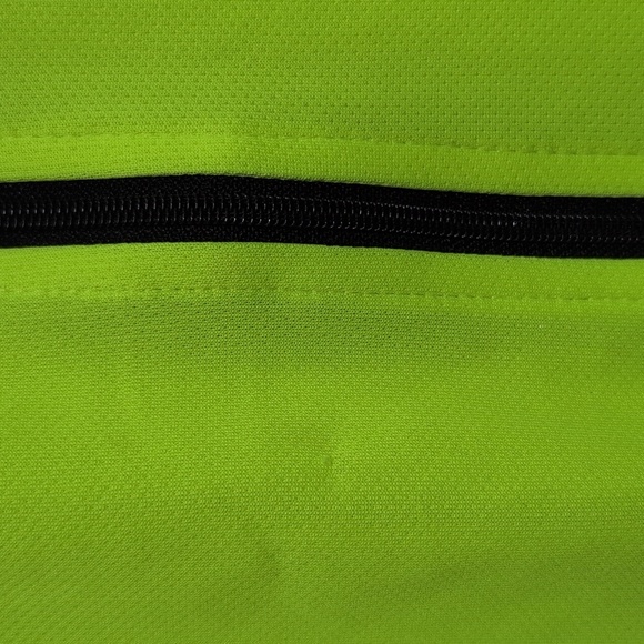 Bergrisar Neon Yellow Men's Cycling Jacket Four Back Pocket Zip Up Medium - Picture 7 of 15